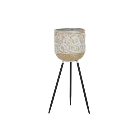 Vaso DKD Home Decor Nero Dorato Metallo Bianco Bicolore (26 x 26 x 70 cm) di DKD Home Decor, Cachepot - Rif: S3034633, Prezzo...