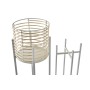 Set de pots DKD Home Decor Blanc Marron Naturel Métal Rotin 21 x 21 x 77 cm (2 Unités) de DKD Home Decor, Pots de fleurs - Ré...