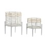 Set de Macetas DKD Home Decor Blanco Natural Metal Ratán Cuadrado 25 x 25 x 32 cm (2 Unidades) de DKD Home Decor, Macetas par...