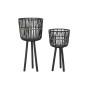 Set de Macetas DKD Home Decor Negro Bambú Colonial 36 x 36 x 78 cm (2 Unidades) de DKD Home Decor, Macetas para flores - Ref:...