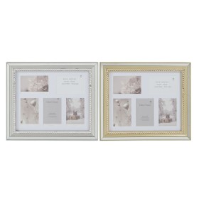 Cadre photo DKD Home Decor Luxury 46,5 x 2 x 40 cm Verre Argenté Doré polystyrène Traditionnel (2 Unités) de DKD Home Decor, ...