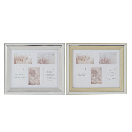 Cornice Portafoto DKD Home Decor Cristallo polistirene Dorato Argentato Tradizionale 47 x 2 x 40 cm (2 Unità) di DKD Home Dec...