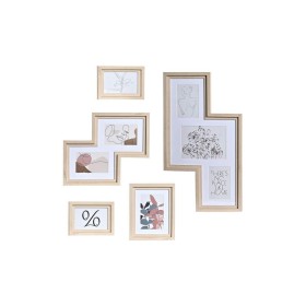 Wall photo frame DKD Home Decor Urban Crystal Natural Multicolour MDF Wood (40 x 1,5 x 50 cm) by DKD Home Decor, Table and wa...