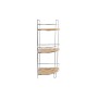 Prateleira de Casa de Banho DKD Home Decor Bambu Alumínio Metal cromado inoxidável Natural 19,5 x 19,5 x 47 cm de DKD Home De...