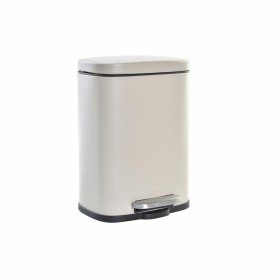 Rubbish Bin DKD Home Decor Matt 21 x 15 x 29,5 cm Metal Cream 5 L Basic by DKD Home Decor, Waste and recycling - Ref: S303663...