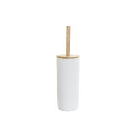 Toilet Brush DKD Home Decor 10 x 10 x 38 cm Natural White Stoneware by DKD Home Decor, Toilet accessories - Ref: S3036710, Pr...