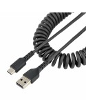 USB A to USB C Cable Startech R2ACC-50C-USB-CABLE Black 50 cm | Tienda24 Tienda24.eu