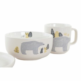 Conjunto de Louça Infantil DKD Home Decor Urso de DKD Home Decor, Louças infantis - Ref: S3036857, Preço: 16,55 €, Desconto: %