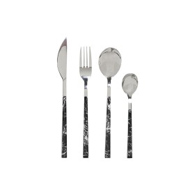 Cutlery DKD Home Decor Silver Black Stainless steel 16 Pieces (16 pcs) by DKD Home Decor, Cutlery sets - Ref: S3036908, Price...