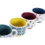 Set di Tazze da Caffè DKD Home Decor Multicolore Giallo Azzurro Turchese Rosso Granato Metallo Gres 4 Pezzi 150 ml di DKD Hom...