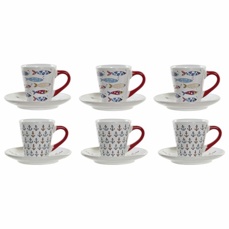 Piece Coffee Cup Set DKD Home Decor Metal Multicolour Stoneware 130 ml by DKD Home Decor, Cups - Ref: S3036953, Price: 24,01 ...