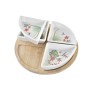 Satz für Appetithäppchen DKD Home Decor Weiß Bunt natürlich Bambus Steingut Tropical 21,5 x 21,5 x 1 cm (5 pcs) von DKD Home ...