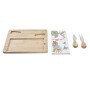 Tábua de Queijos DKD Home Decor Bambu Grés 24,5 x 20 x 1,2 cm (4 Unidades) | Tienda24 - Global Online Shop Tienda24.eu