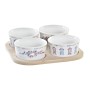 Set da Aperitivo DKD Home Decor Azzurro Naturale Bambù Gres Mediterraneo 19,7 x 19,7 x 1 cm (5 pcs) di DKD Home Decor, Piatti...