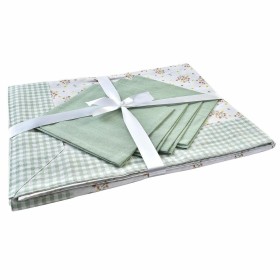 Conjunto de toalhas de mesa DKD Home Decor Bloemen Verde 150 x 150 x 0,5 cm de DKD Home Decor, Toalhas - Ref: S3037023, Preço...