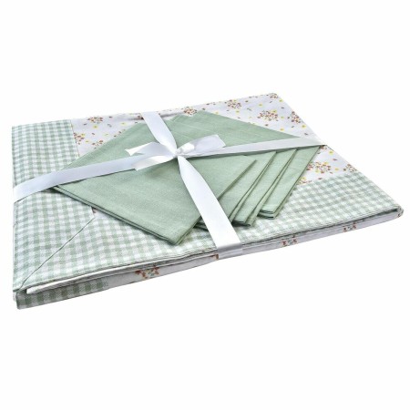 Set de mantelería DKD Home Decor Flores Verde 150 x 150 x 0,5 cm de DKD Home Decor, Manteles - Ref: S3037023, Precio: 15,54 €...