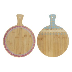 Tabla de cortar DKD Home Decor Tropical Natural Turquesa Granate 30 x 40 x 1 cm de DKD Home Decor, Tablas de cortar - Ref: S3...