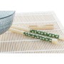 Conjunto de sushi DKD Home Decor 14,5 x 14,5 x 31 cm Verde Grés Oriental (16 Peças) de DKD Home Decor, Pratos e fontes - Ref:...