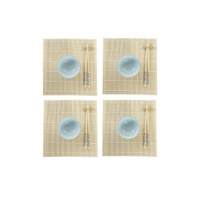 Set de Sushi DKD Home Decor 14,5 x 14,5 x 31 cm Azul Blanco Gres Oriental (16 Piezas) de DKD Home Decor, Platos y fuentes - R...