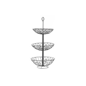 Fruit Bowl DKD Home Decor 28 x 28 x 58 cm Black Metal by DKD Home Decor, Bowls and large cups - Ref: S3037245, Price: 20,65 €...