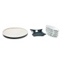 Set de Aperitivo DKD Home Decor Madera 22 x 22 x 1 cm Hojas Verde Gres de DKD Home Decor, Platos y fuentes - Ref: S3037250, P...