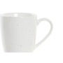 Set di 4 Tazze Mug DKD Home Decor Bianco Naturale Legno d'albero della gomma Gres 300 ml 19 x 13 x 31 cm di DKD Home Decor, T...