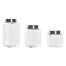 Set de 3 Boites DKD Home Decor 750 ml 8,5 x 8,5 x 18 cm de DKD Home Decor, Stockage des aliments - Réf : S3037354, Prix : 9,9...