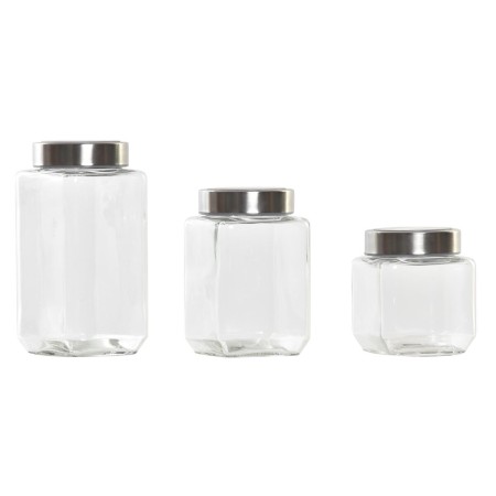 Set mit 3 Kanistern DKD Home Decor 750 ml 8,5 x 8,5 x 18 cm | Tienda24 - Global Online Shop Tienda24.eu