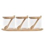 Azucarero DKD Home Decor Básico Transparente Natural Bambú 3 Piezas 8,5 cm 29 x 10 x 10 cm de DKD Home Decor, Azúcar y leche ...