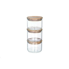 Conjunto de 3 Potes DKD Home Decor 10 x 10 x 7,5 cm de DKD Home Decor, Armazenamento de alimentos - Ref: S3037402, Preço: 16,...