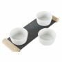 Vassoio per aperitivi DKD Home Decor Bianco Nero Gres Lavagna 33 x 10 x 5,8 cm di DKD Home Decor, Piatti e teglie - Rif: S303...