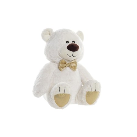 Teddy Bear DKD Home Decor Bow tie White Golden Metal Children's Bear 30 x 40 cm 25 x 25 x 30 cm by DKD Home Decor, Animals an...