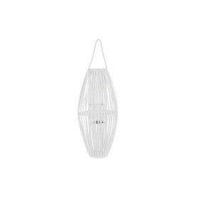 Castiçais DKD Home Decor Branco vime Cristal 36 x 36 x 80 cm de DKD Home Decor, Candelabros e suportes para velas - Ref: S303...