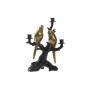 Candelabro DKD Home Decor Preto Dourado Resina Papagaio Tropical 22,5 x 13 x 29,5 cm de DKD Home Decor, Candelabros e suporte...