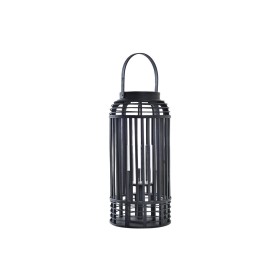 Lanterna DKD Home Decor Cristallo Nero Bambù (24 x 24 x 51 cm) di DKD Home Decor, Candelieri e portacandele - Rif: S3037585, ...