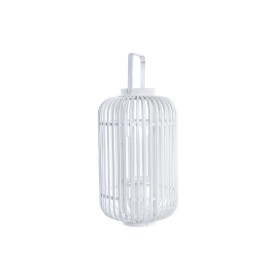 Lantaarn DKD Home Decor Cristal Branco Bambu (28 x 28 x 47 cm) de DKD Home Decor, Candelabros e suportes para velas - Ref: S3...