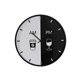 Wall Clock DKD Home Decor Black Metal White (60 x 4 x 60 cm) by DKD Home Decor, Wall Clocks - Ref: S3037665, Price: 43,83 €, ...