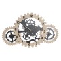 Reloj de Pared DKD Home Decor Natural Negro MDF Engranajes (70 x 4 x 45 cm) de DKD Home Decor, Relojes de pared - Ref: S30377...