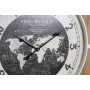 Horloge Murale DKD Home Decor Noir Blanc Fer Vintage 60 x 4,5 x 60 cm Bois MDF Mappemonde (2 Unités) de DKD Home Decor, Pendu...