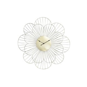 Orologio da Parete DKD Home Decor Fiore Dorato Metallo (57 x 4 x 57 cm) di DKD Home Decor, Orologi da parete - Rif: S3037738,...