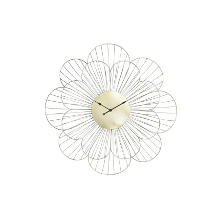 Reloj de Pared DKD Home Decor Flor Dorado Metal (57 x 4 x 57 cm) | Tienda24 - Global Online Shop Tienda24.eu