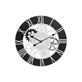 Wall Clock DKD Home Decor Wood Black White Iron Gears (60 x 4 x 60 cm) by DKD Home Decor, Wall Clocks - Ref: S3037748, Price:...