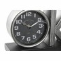 Horloge de table DKD Home Decor 23 x 8 x 15 cm Argenté Noir Fer (2 Unités) de DKD Home Decor, Pendulettes de bureau - Réf : S...