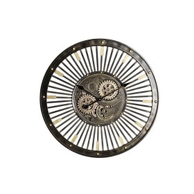 Horloge Murale DKD Home Decor Noir Doré Fer Vintage 65 x 6,7 x 65 cm de DKD Home Decor, Pendules murales - Réf : S3037777, Pr...