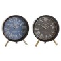 Orologio da Tavolo DKD Home Decor Azzurro Nero Multicolore Metallo Cristallo Vintage 20,5 x 5 x 24 cm (2 Unità) di DKD Home D...