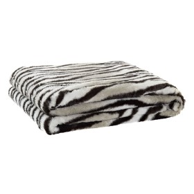 Couverture DKD Home Decor Sauvage 150 x 200 x 2 cm Noir Gris Blanc Colonial de DKD Home Decor, Couvertures et couvre-lits - R...