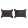 Cushion DKD Home Decor Blue Orange Squared Arab 50 x 10 x 35 cm (2 Units) by DKD Home Decor, Cushions - Ref: S3037973, Price:...