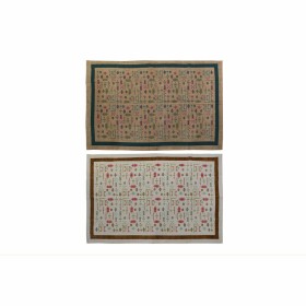 Teppich DKD Home Decor 120 x 180 x 0,4 cm Polyester Weiß Ikat Boho (2 Stück) von DKD Home Decor, Teppiche - Ref: S3037978, Pr...