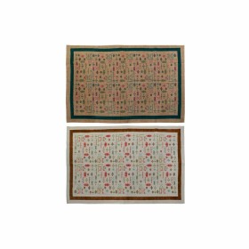 Tapis DKD Home Decor 160 x 230 x 0,4 cm Polyester Blanc Ikat Boho (2 Unités) de DKD Home Decor, Tapis - Réf : S3037979, Prix ...