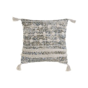 Cojín DKD Home Decor Beige Azul Azulejo 45 x 5 x 45 cm Boho de DKD Home Decor, Cojines - Ref: S3037988, Precio: 21,86 €, Desc...